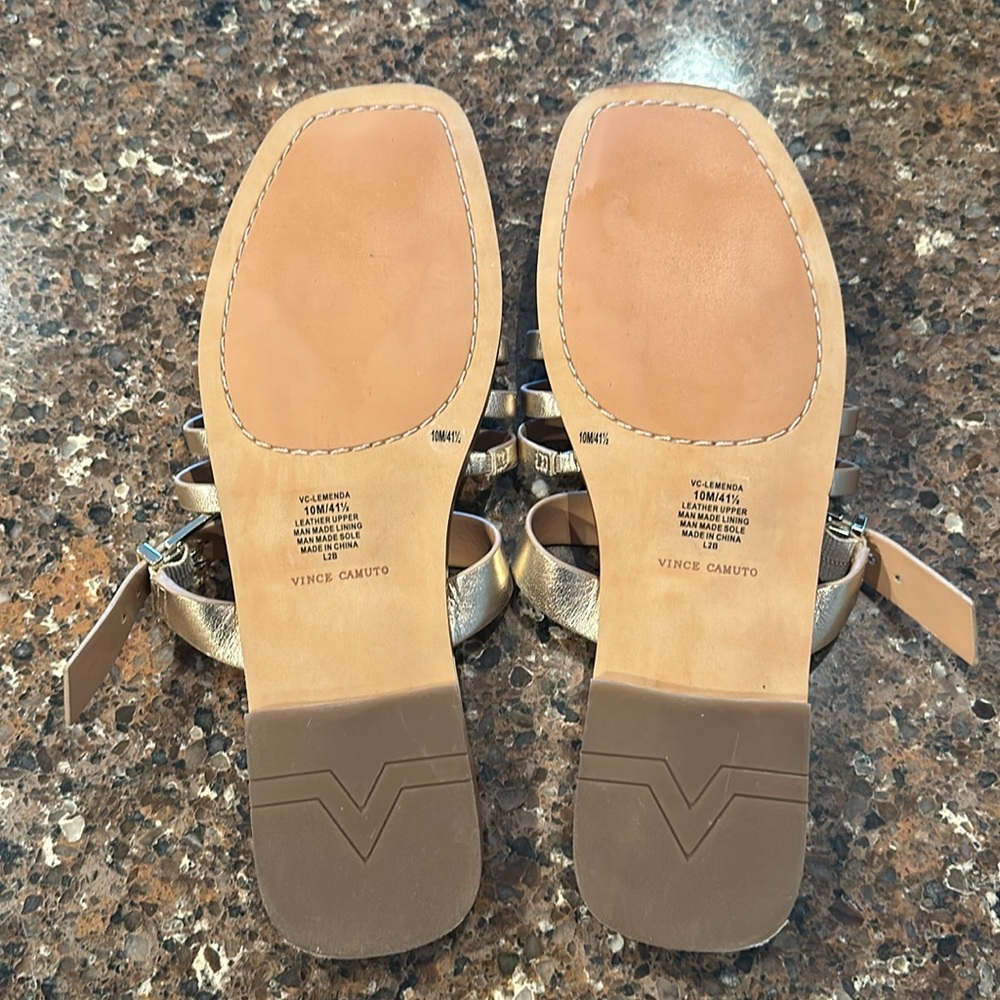 Vince Camuto Leather Caged Sandals - Lemanda - Picture 3 of 3